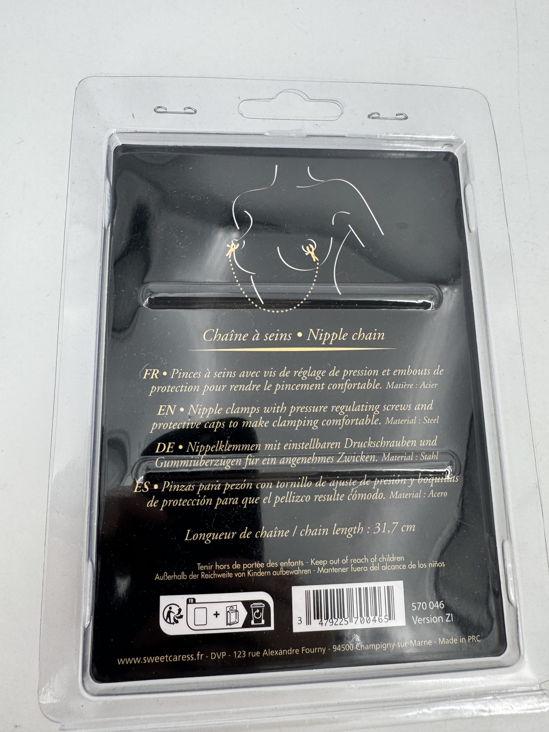 Chaîne et pinces à seins Sweet Caress