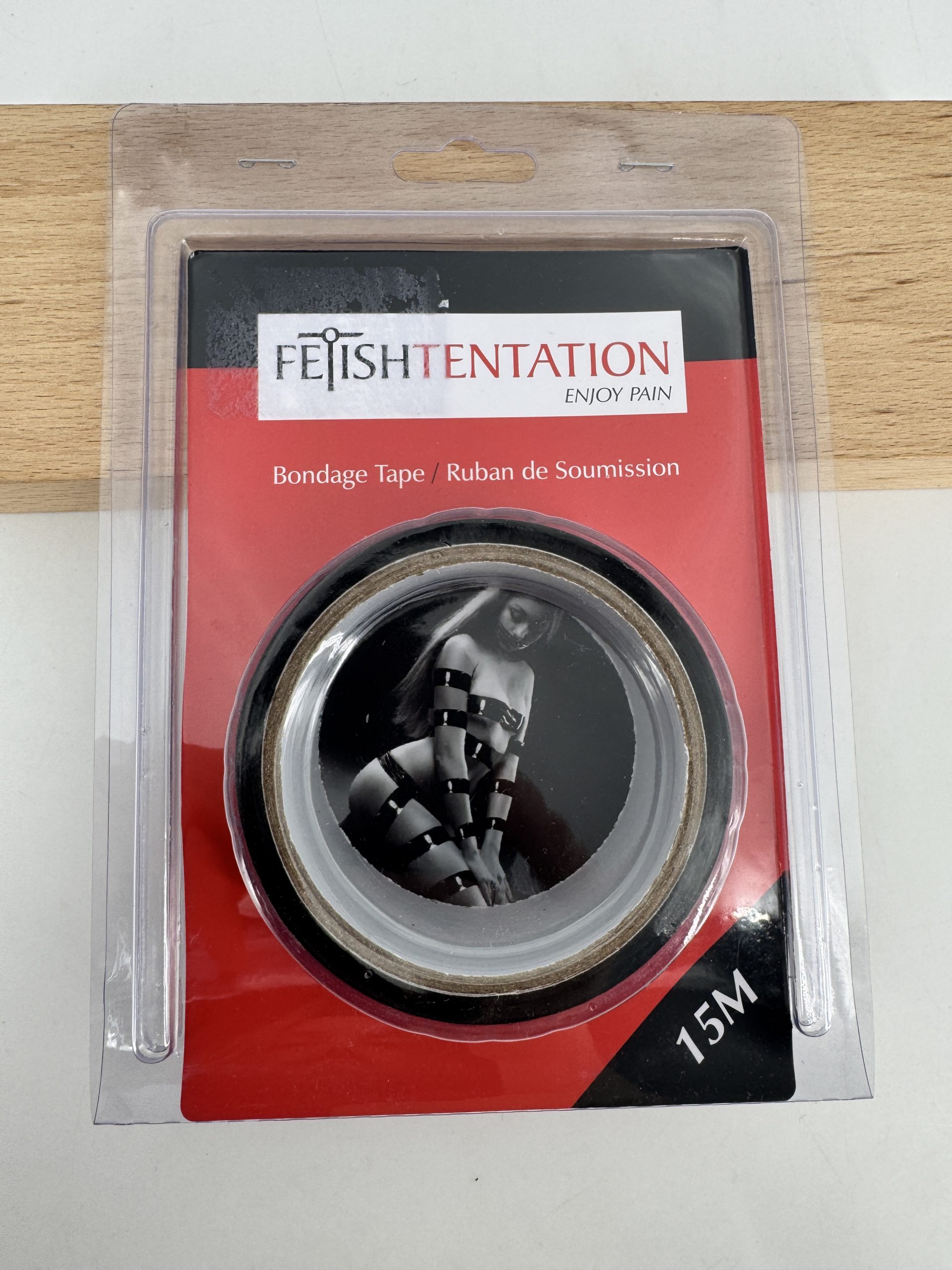 Ruban de soumission noir 15m Fetish Tentation