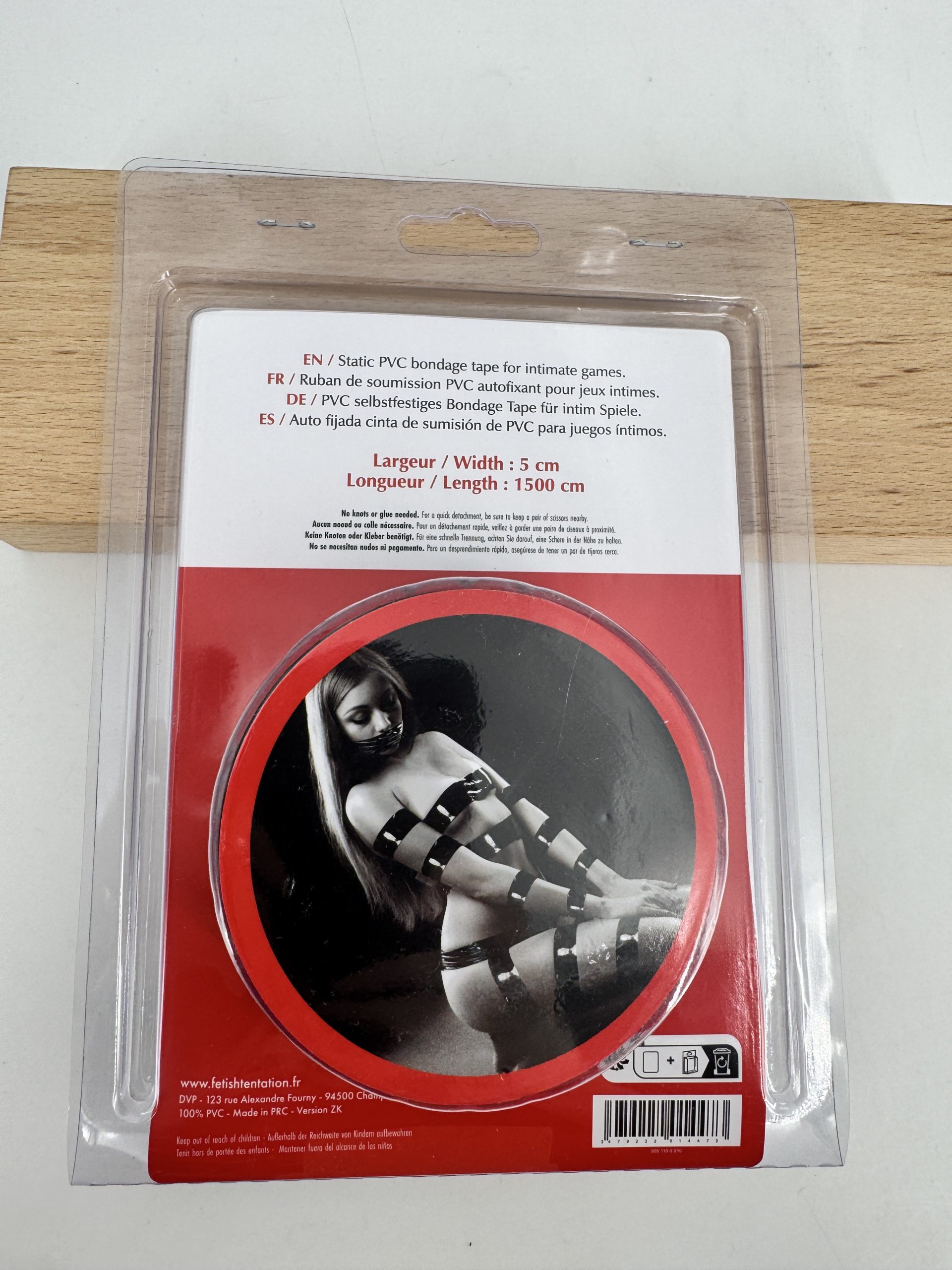 Ruban de soumission noir 15m Fetish Tentation