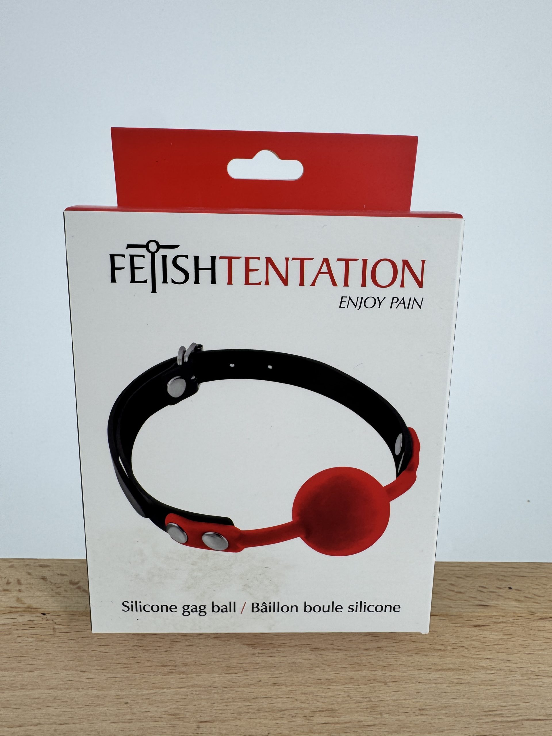 Bâillon anneau Fetish Tentation boule rouge