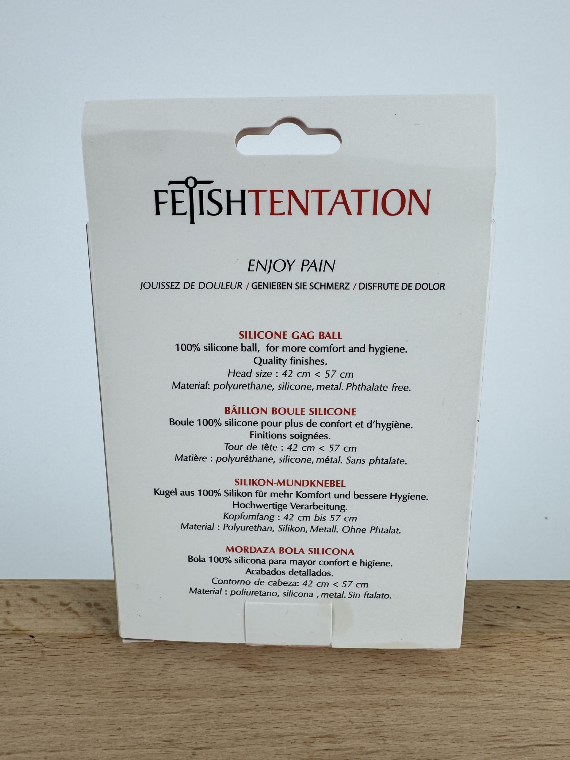 Bâillon anneau Fetish Tentation boule rouge