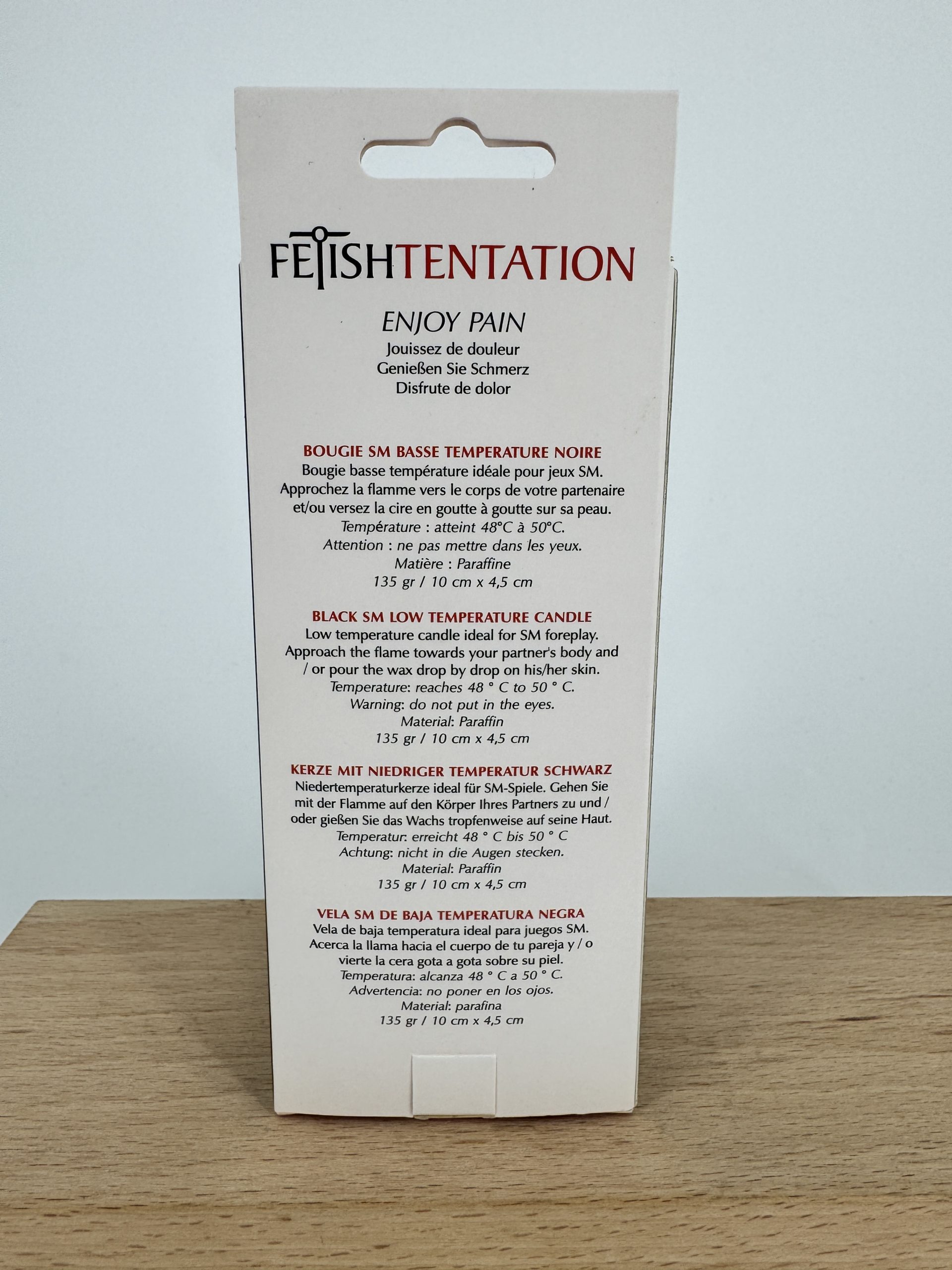 Bougie noire BDSM Fetish Tentation