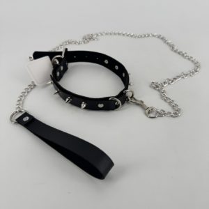 Collier à pointes et laisse Fetish Tentation