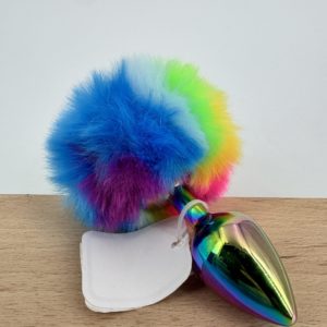 Plug anal Filippi Fluffy Rainbow
