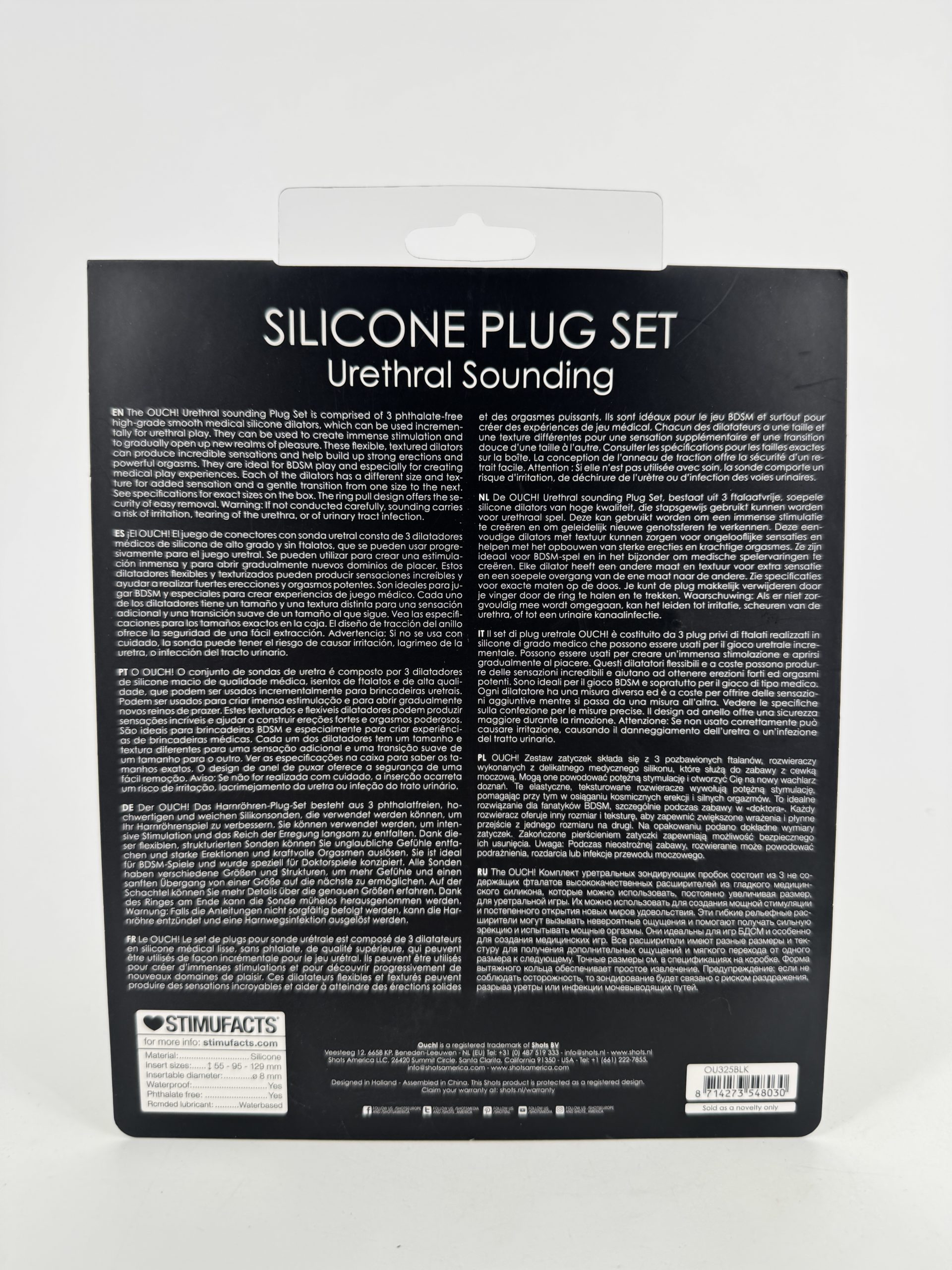 3 plugs urétraux dilatateurs Ouch