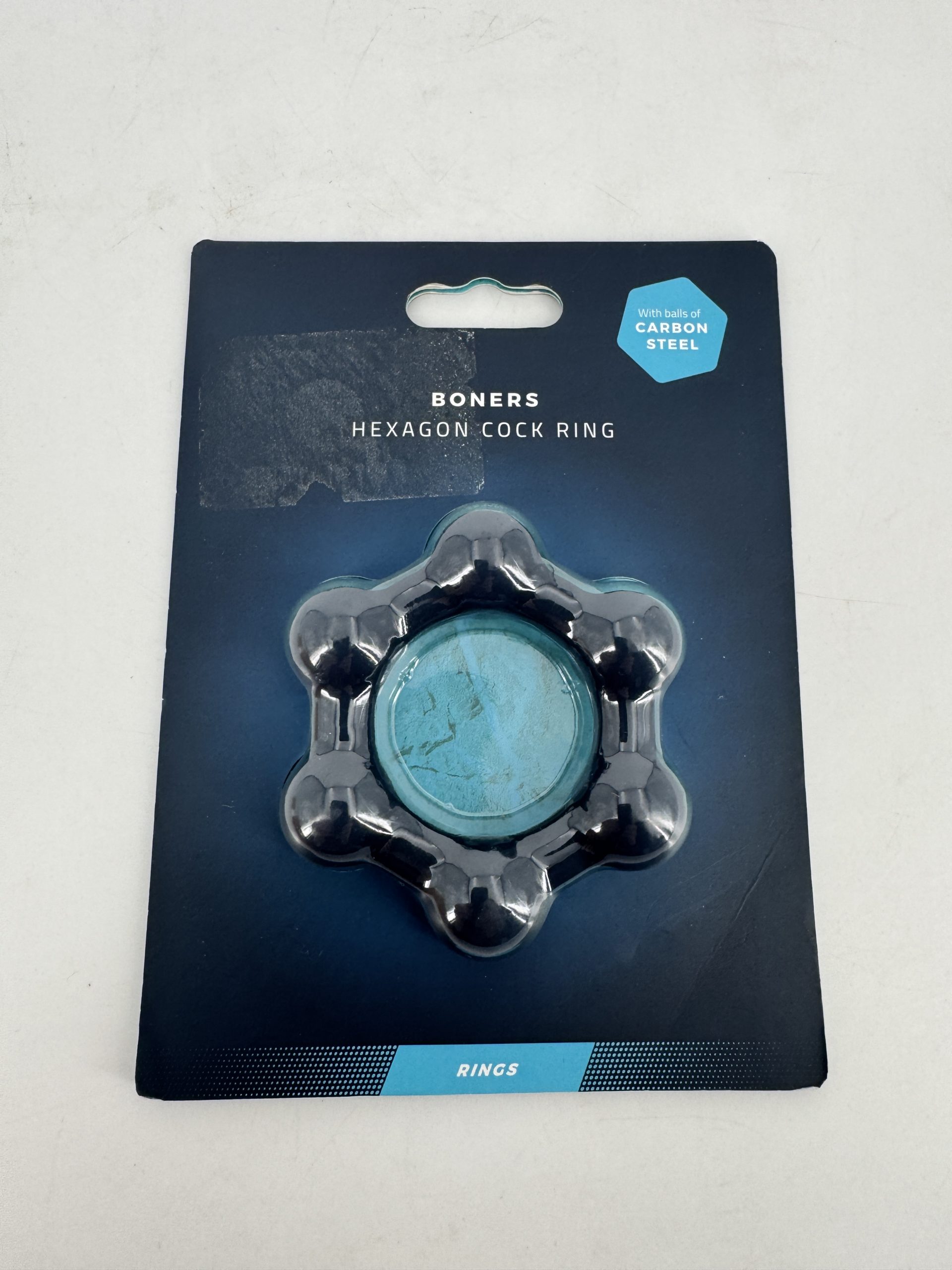 Cockring hexagonal avec boules Boners
