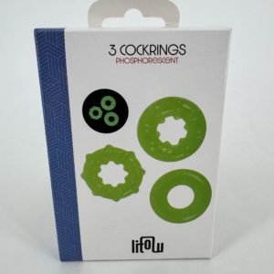 Lot de 3 cockrings phosphorescents Litolu