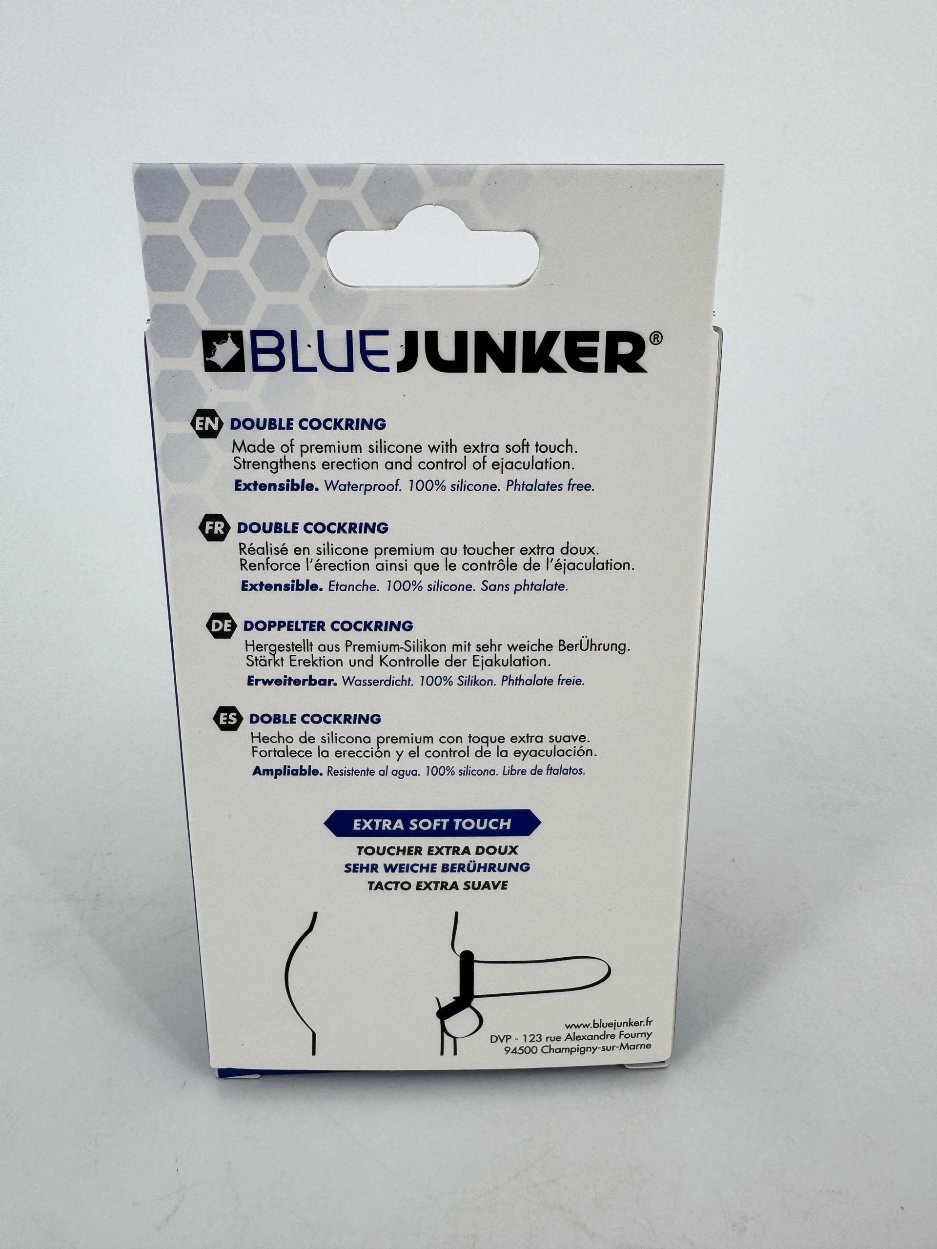 Double anneau pénis "Mike" Blue Junker