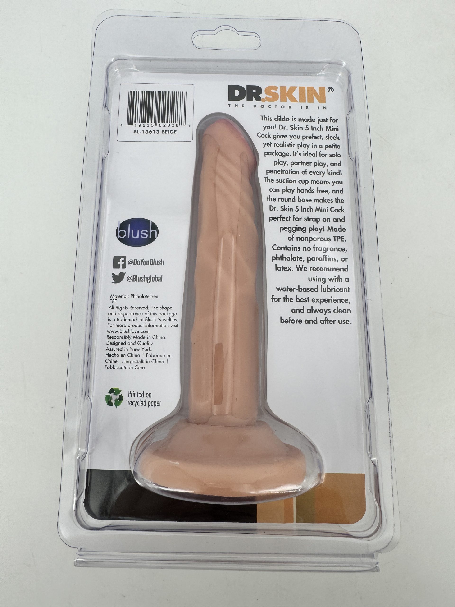 Gode Anal avec Ventouse Dr.Skin - 14 cm
