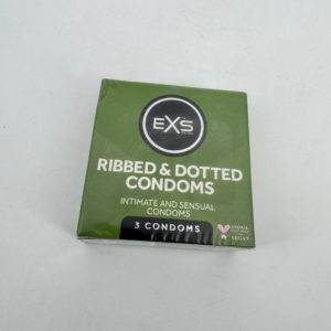 Boîte de 3 préservatifs texturés RIBBED & DOTTED EXS