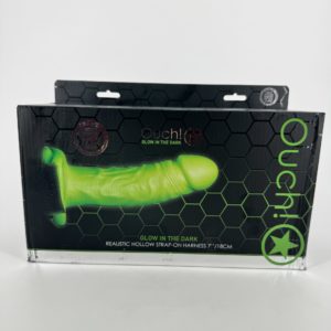 harnais gode-ceinture creux pour elle et lui phosphorescent Ouch