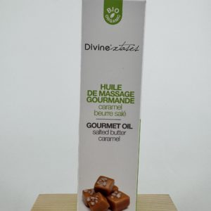 huile de massage BIO parfumée au Caramel au beurre salé Diviextases