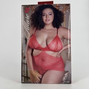 Nuisette Peek-a-boo en dentelle et String ouvrable Allure