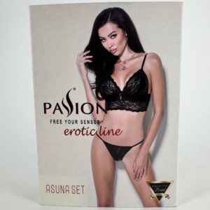 Ensemble culotte et soutien-gorge Asuna - Passion - 2XL/3XL - Noir