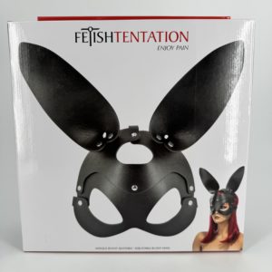 Fetish Tentation Masque Lapin en Simili Cuir Noir