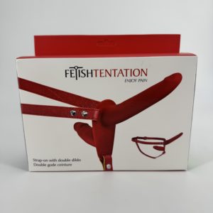 Double gode ceinture rouge - Fetish Tentation