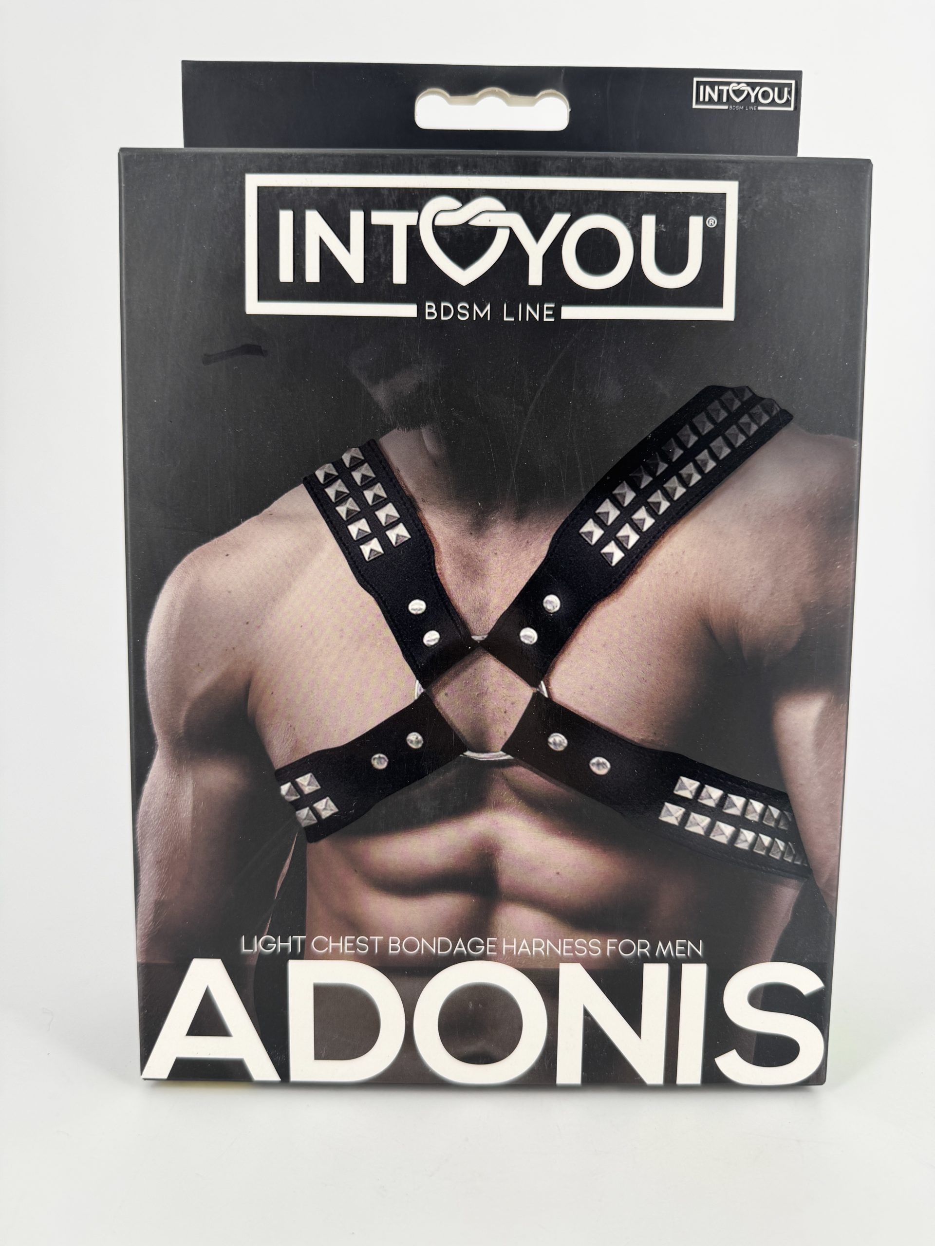 Harnais de bondage de poitrine Adonis pour hommes en cuir végétalien