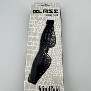 Masque effet peau de serpent noir avec large élastique BDSM - Blaze