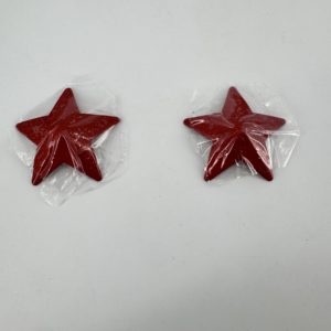 Caches tétons étoiles métal rouge - Spazm Accessoires