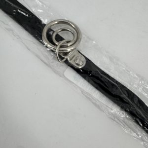 Collier Fin Noir Avec Double Anneau - Coquette