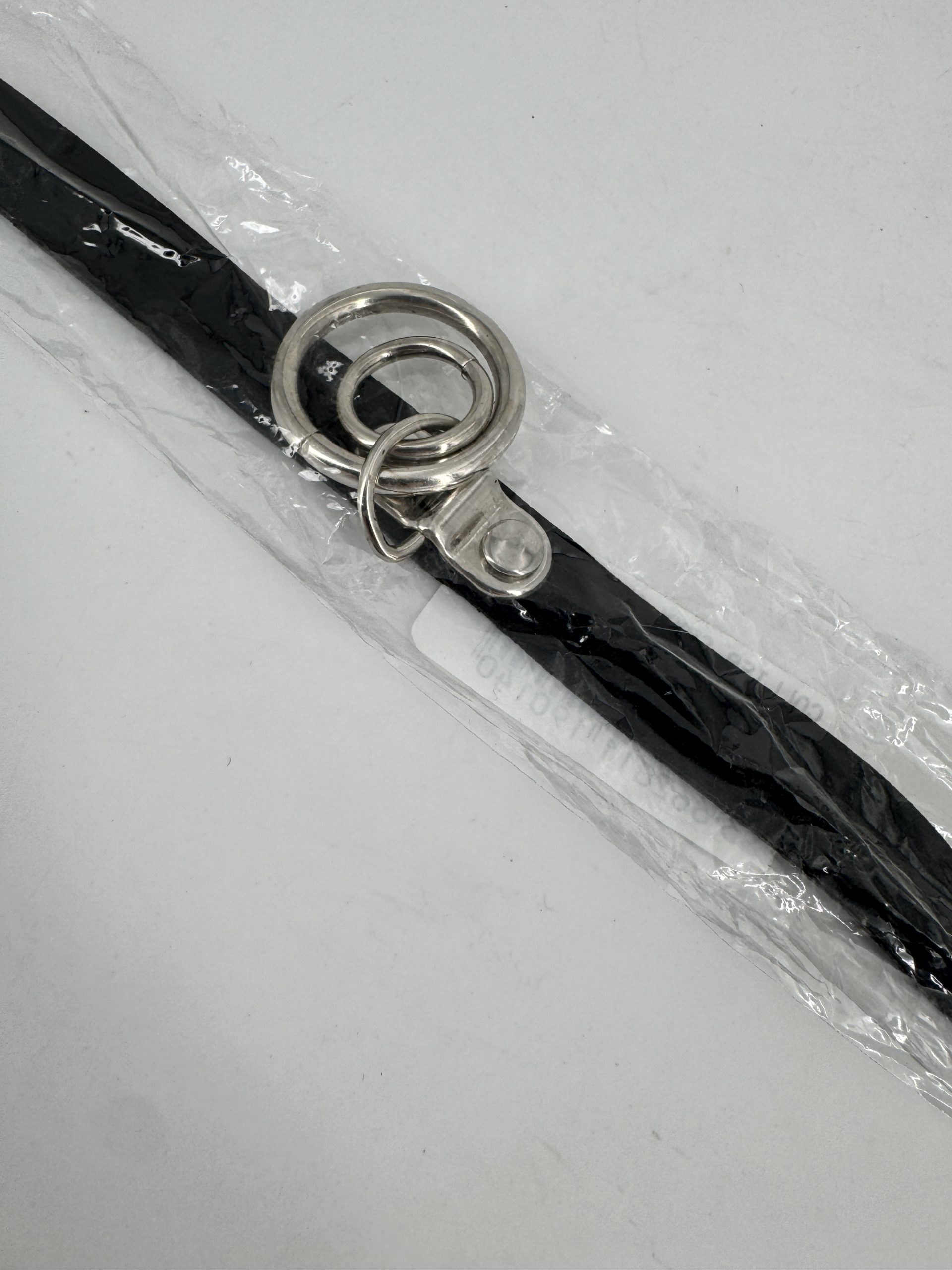 Collier Fin Noir Avec Double Anneau - Coquette