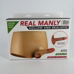 Culotte Avec Gode Réaliste Creux - Real Body Classics - S/M Dildo : 14 x 3,5 cm
