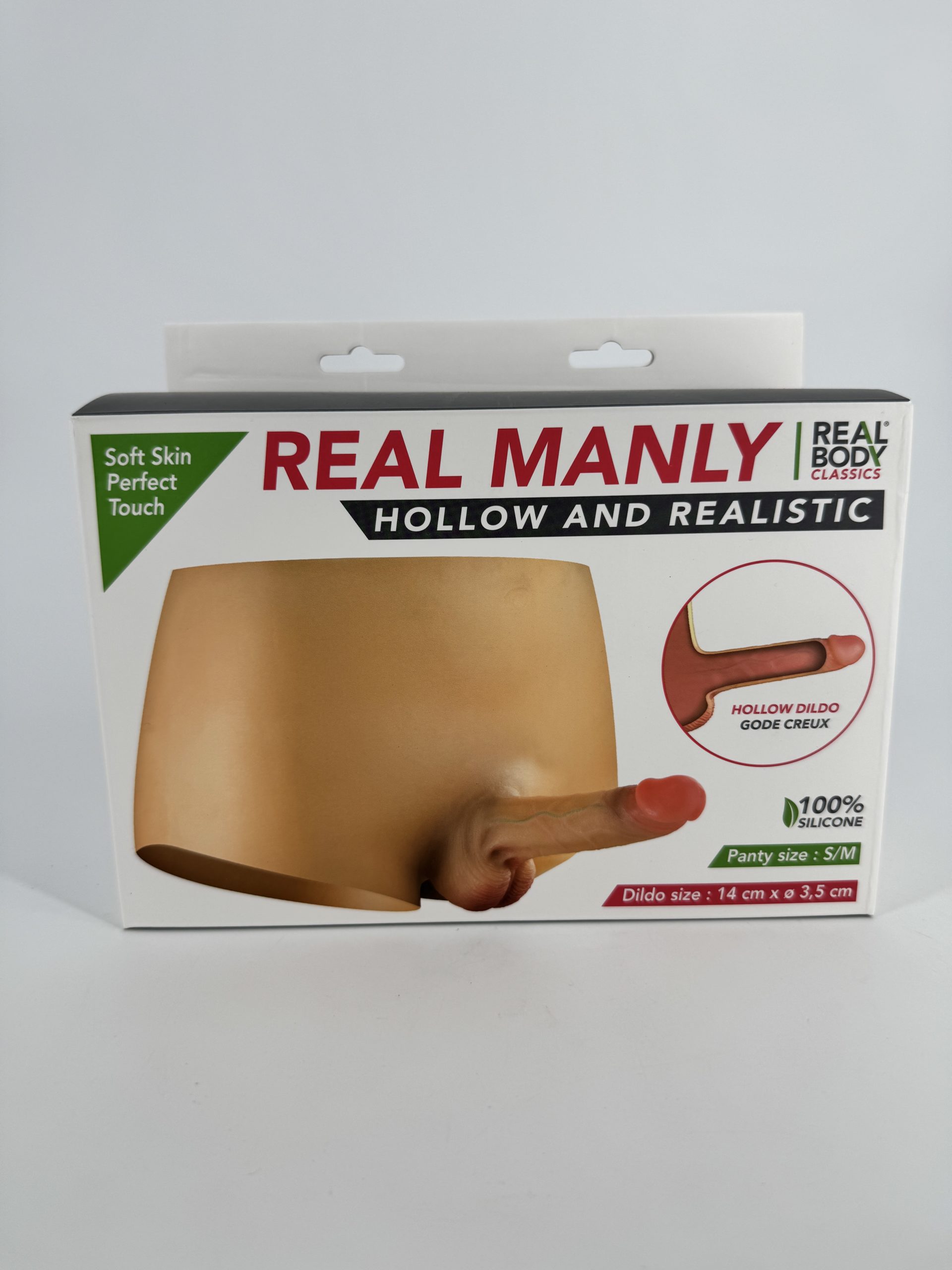 Culotte Avec Gode Réaliste Creux - Real Body Classics - S/M Dildo : 14 x 3,5 cm