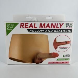 Culotte Avec Gode Réaliste Creux - Real Body Classics - L/XL Dildo : 14 x 4 cm