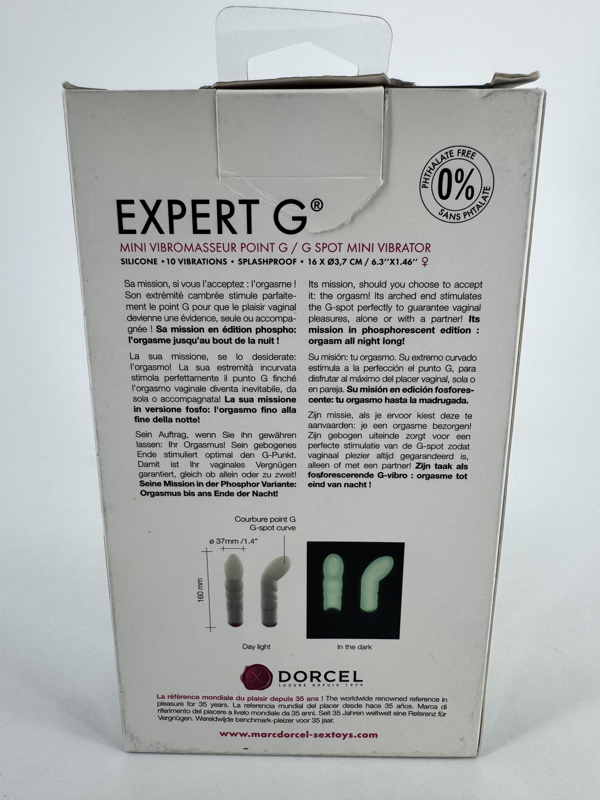 Vibromasseur Expert G phosphorescent - Dorcel