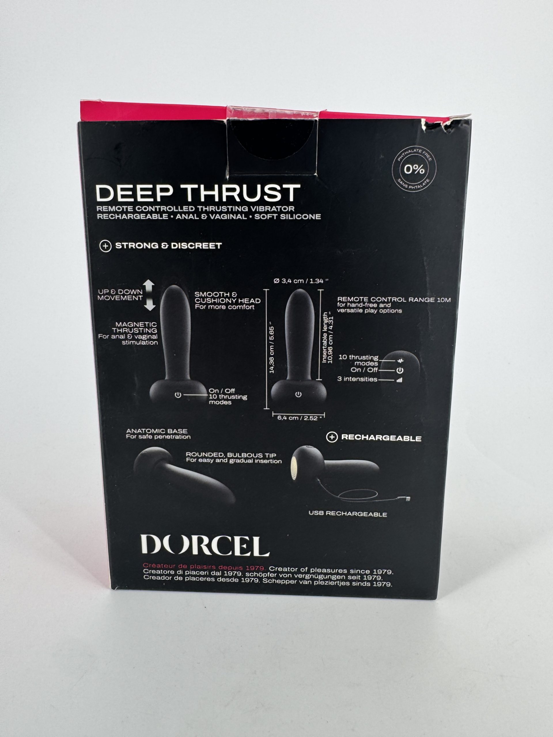 Plug Va-et-Vient Deep Thrust Dorcel 11 x 3.4cm (boîte ouverte)