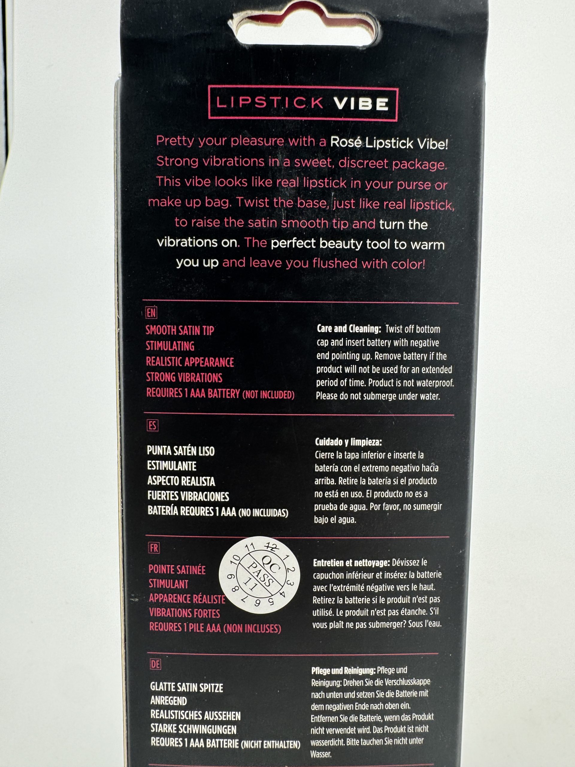 Mini Vibromasseur Lipstick Vibe 10.2 x 2.1cm Rouge vif