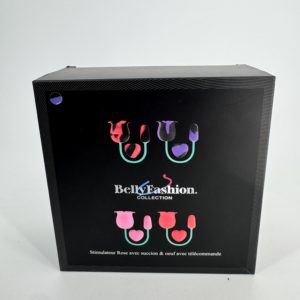 Stimulateur rose avec succion et oeuf télécommandé Belly Fashion - noir et violet