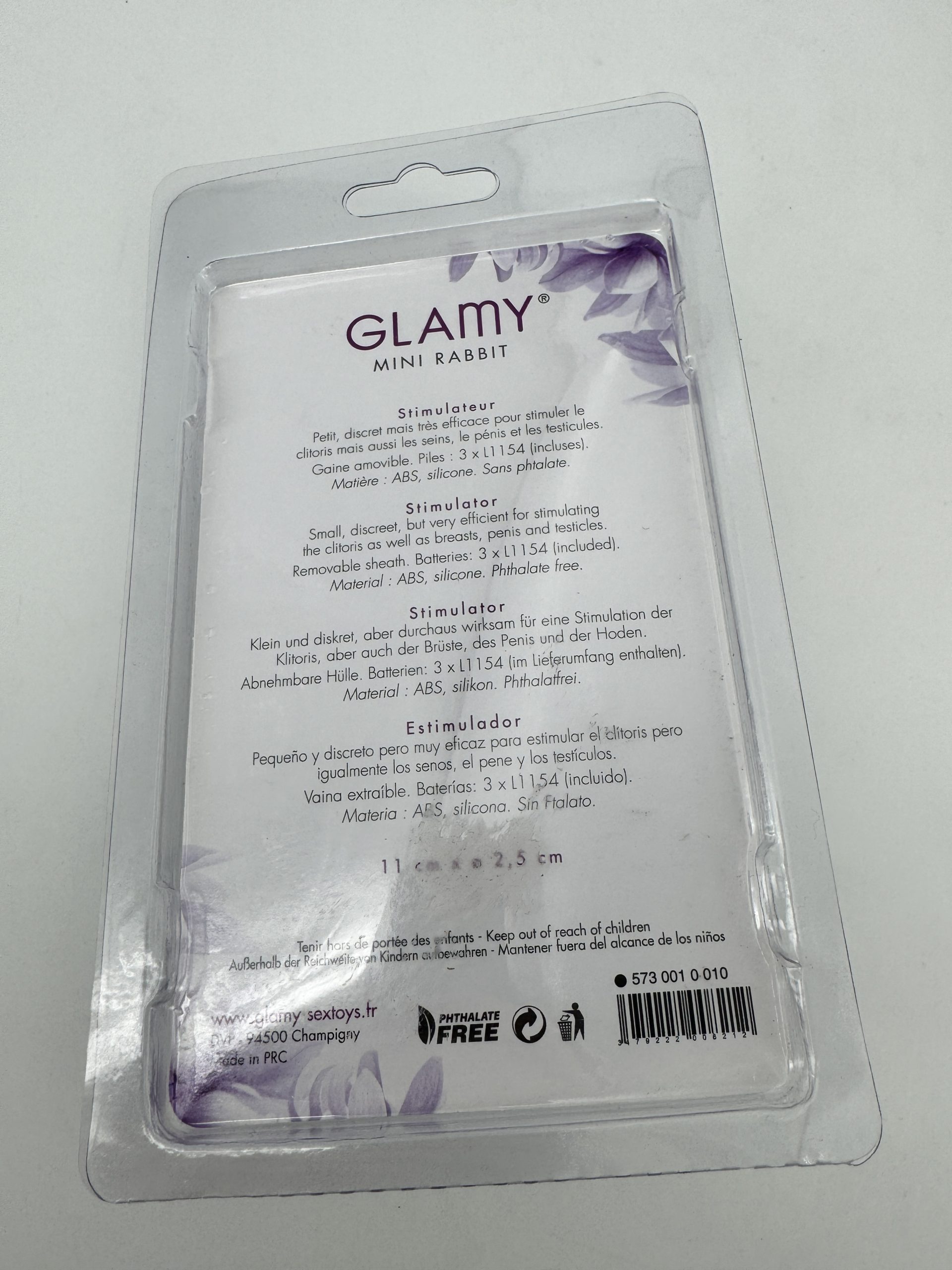 Stimulateur Clitoridien Mini Rabbit Noir Glamy