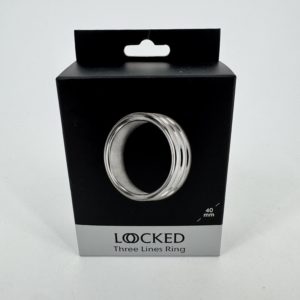 Cockring Three Lines large anneau acier 4 x 5,5 cm - Trois anneaux