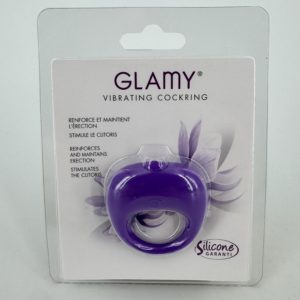 Cockring anneau vibrant silicone violet Glamy