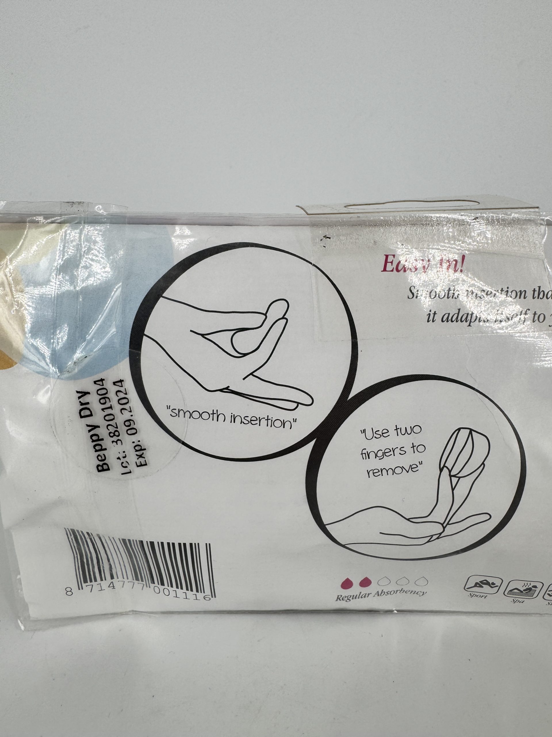 Tampons lot de 4 Beppy vert Soft comfort