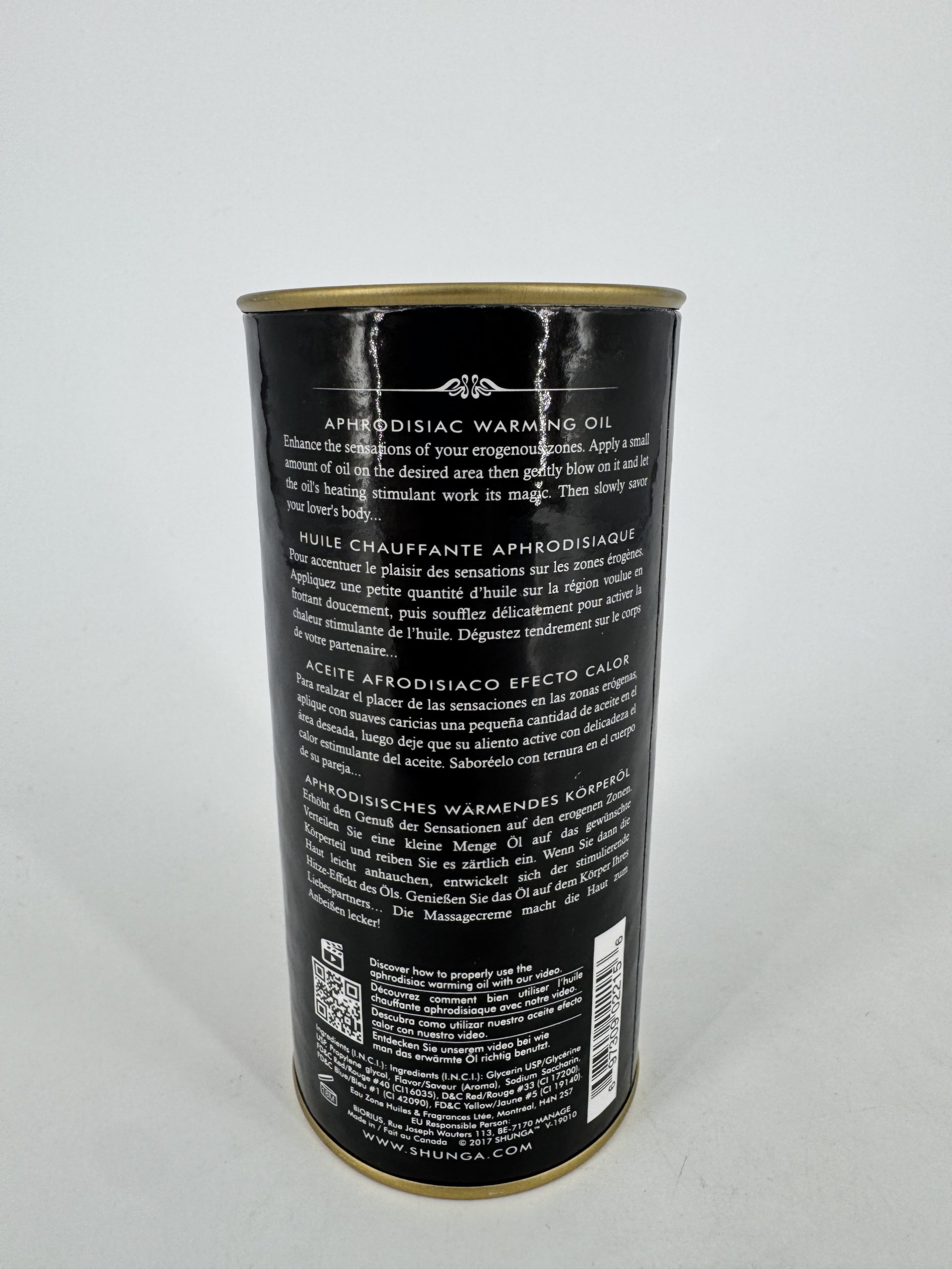 Huile chauffante caramel comestible aphrodisiaque 100ml