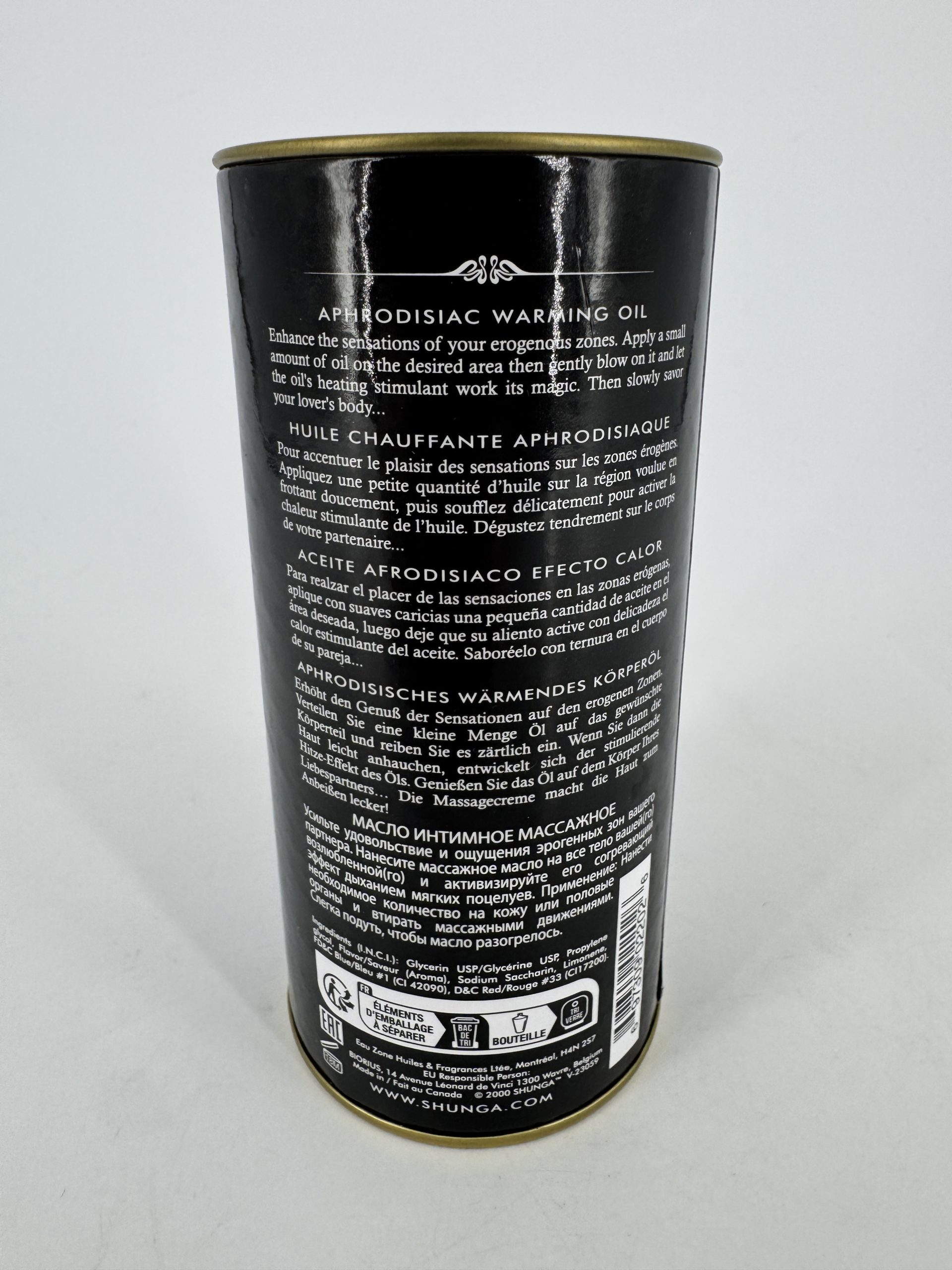 Huile chauffante fruits exotiques comestible aphrodisiaque 100ml
