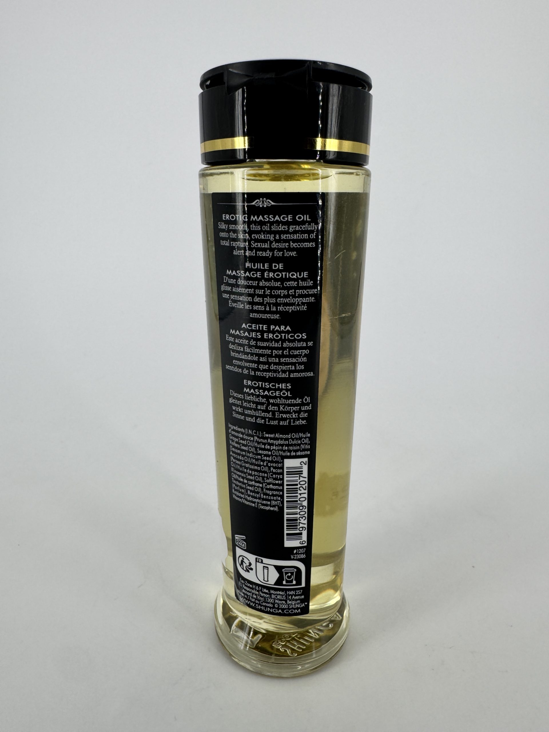 Huile de Massage Organique Vanille fétiche - Shunga 240ml