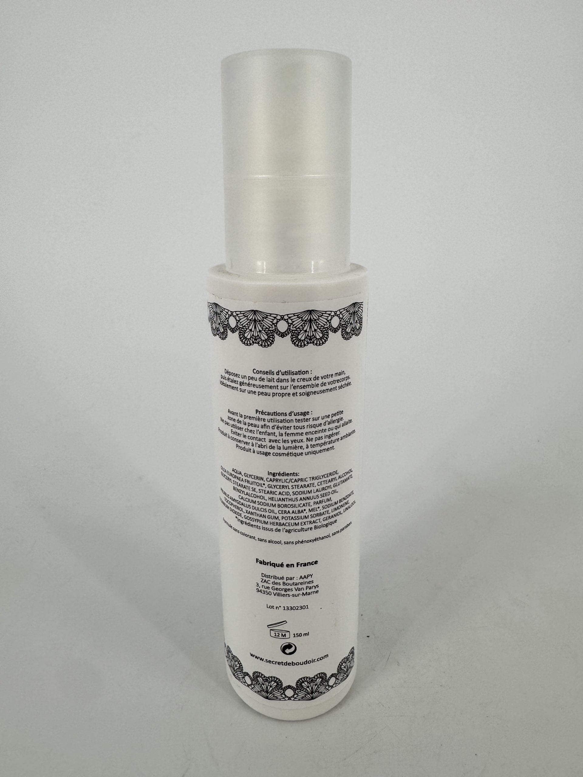 Lait de corps sublime nacré huile d'olive bio Miel d'oranger - Secret de boudoir