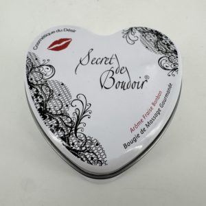 Bougie de massage gourmande arôme fraise bonbon - Secret de boudoir
