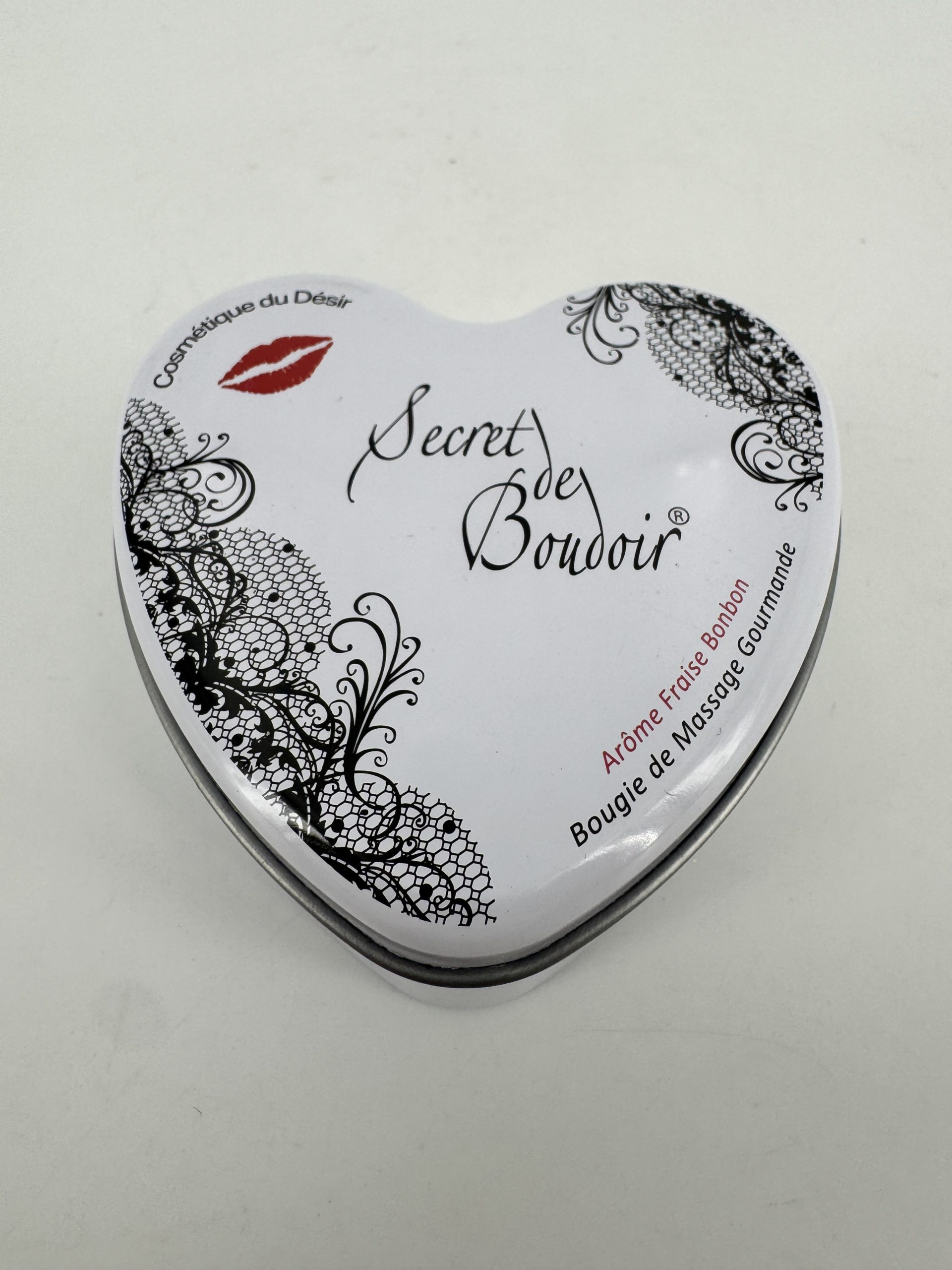 Bougie de massage gourmande arôme fraise bonbon - Secret de boudoir