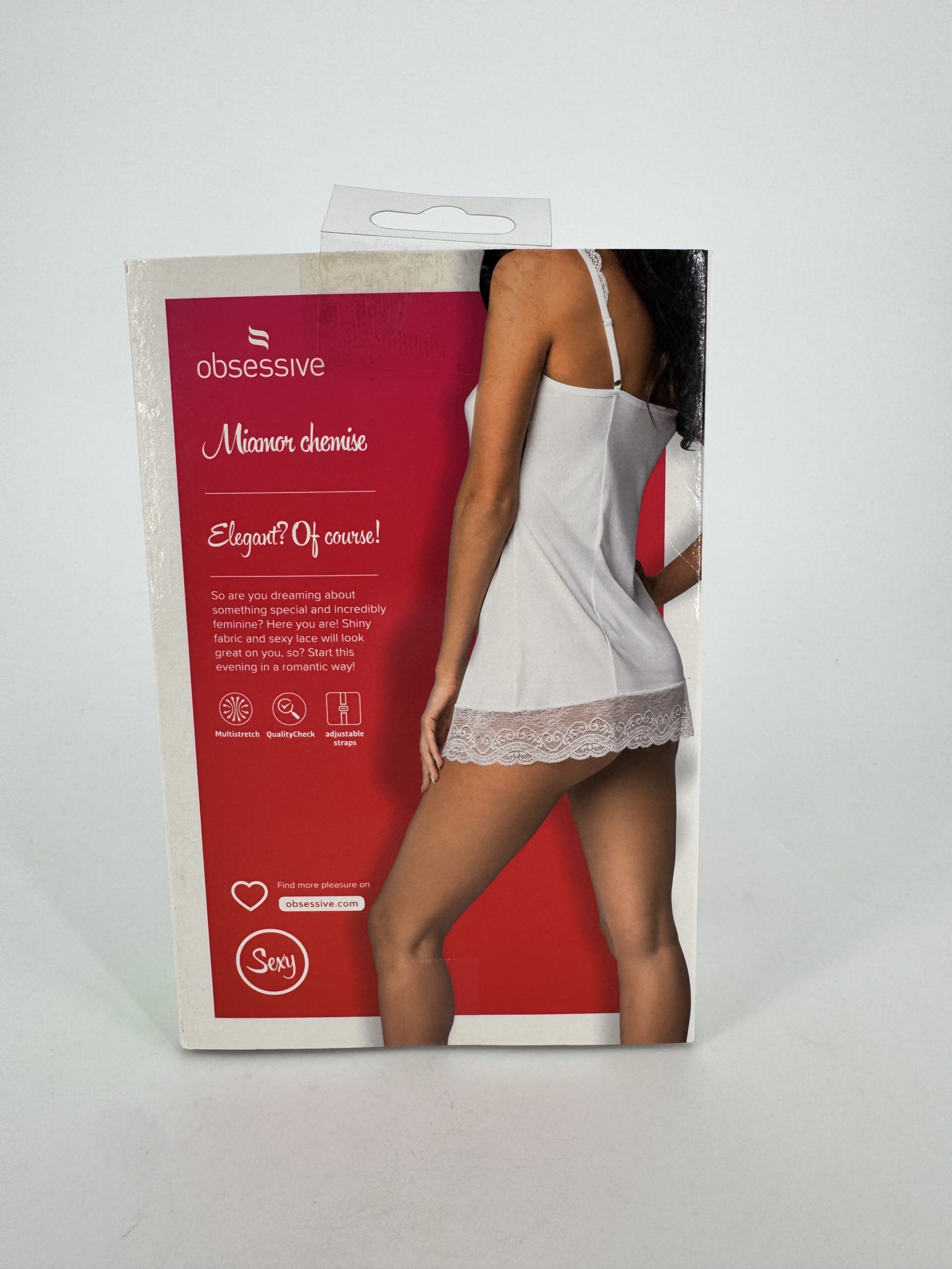 Nuisette blanche avec string Miamor Obsessive - taille S/M