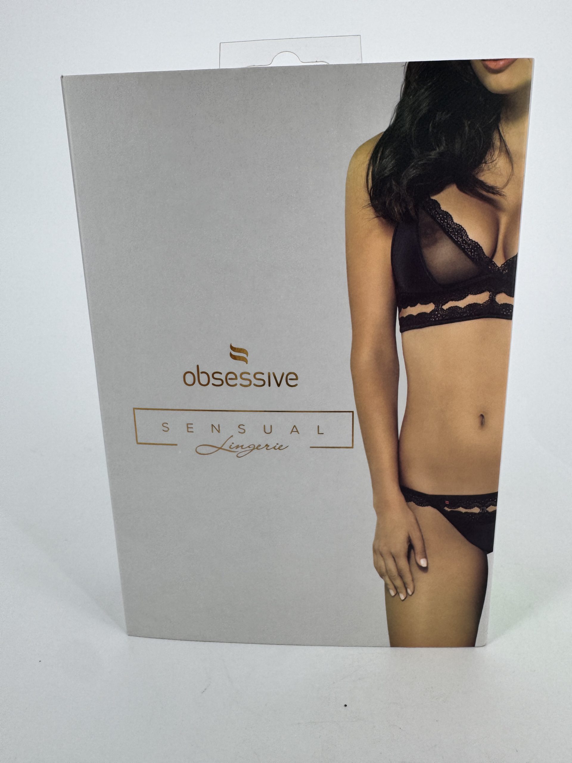 Ensemble de lingerie Sensual noir Obsessive - taille L/XL