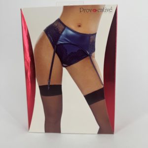 Culotte dentelle et porte-jartelles bleus Provocative - taille S/M