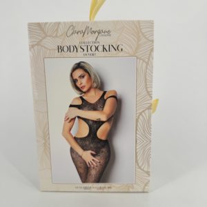 Body noir ouverture taille et épaules Clara Morgane 99003