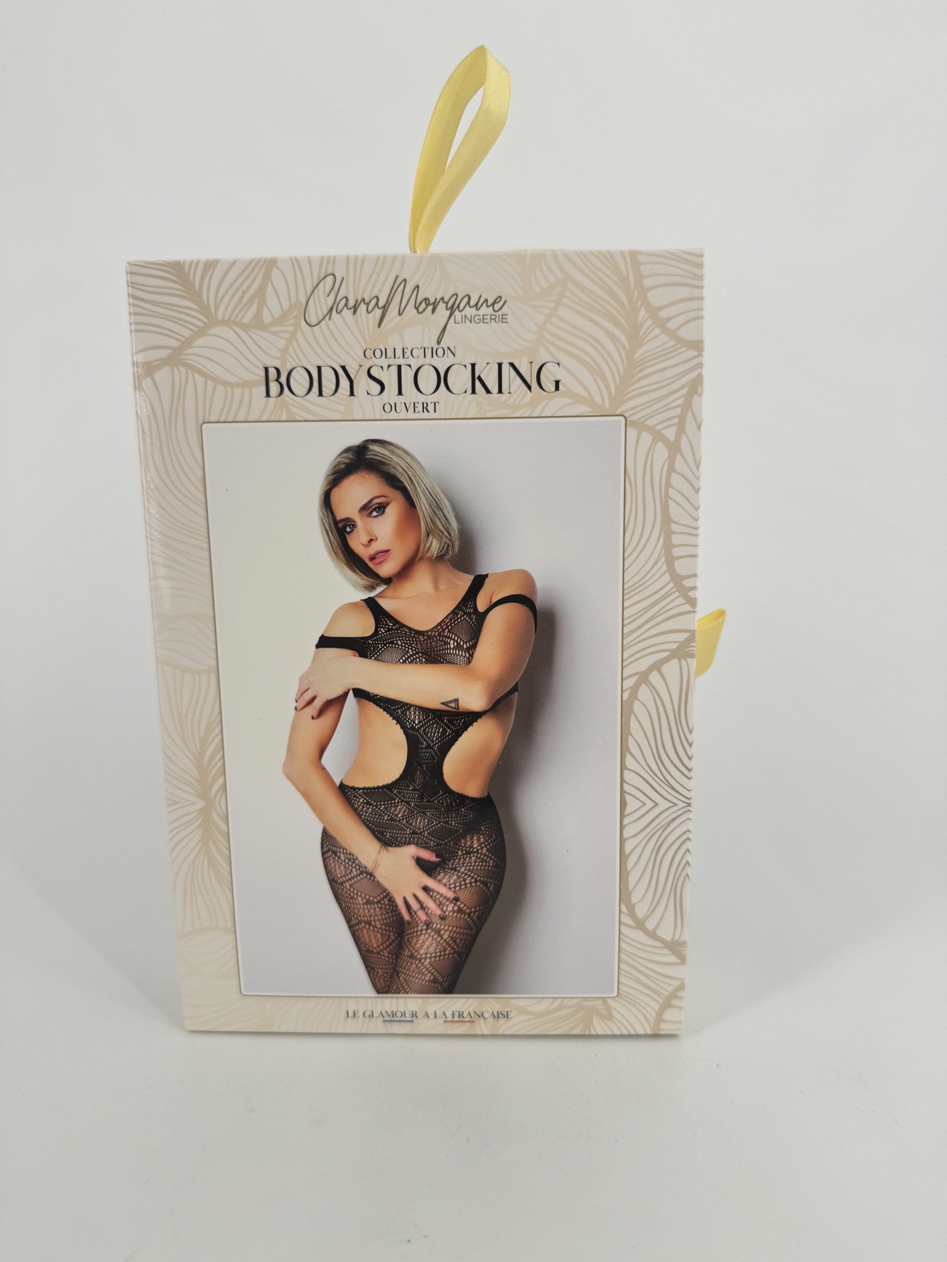 Body noir ouverture taille et épaules Clara Morgane 99003
