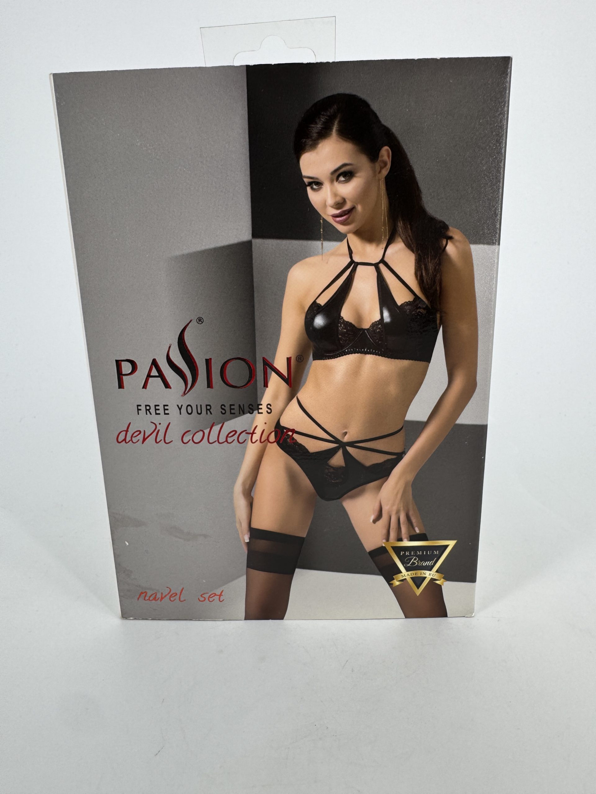 Ensemble 2 pièces noirs Navel Set Passion Devil L/XL