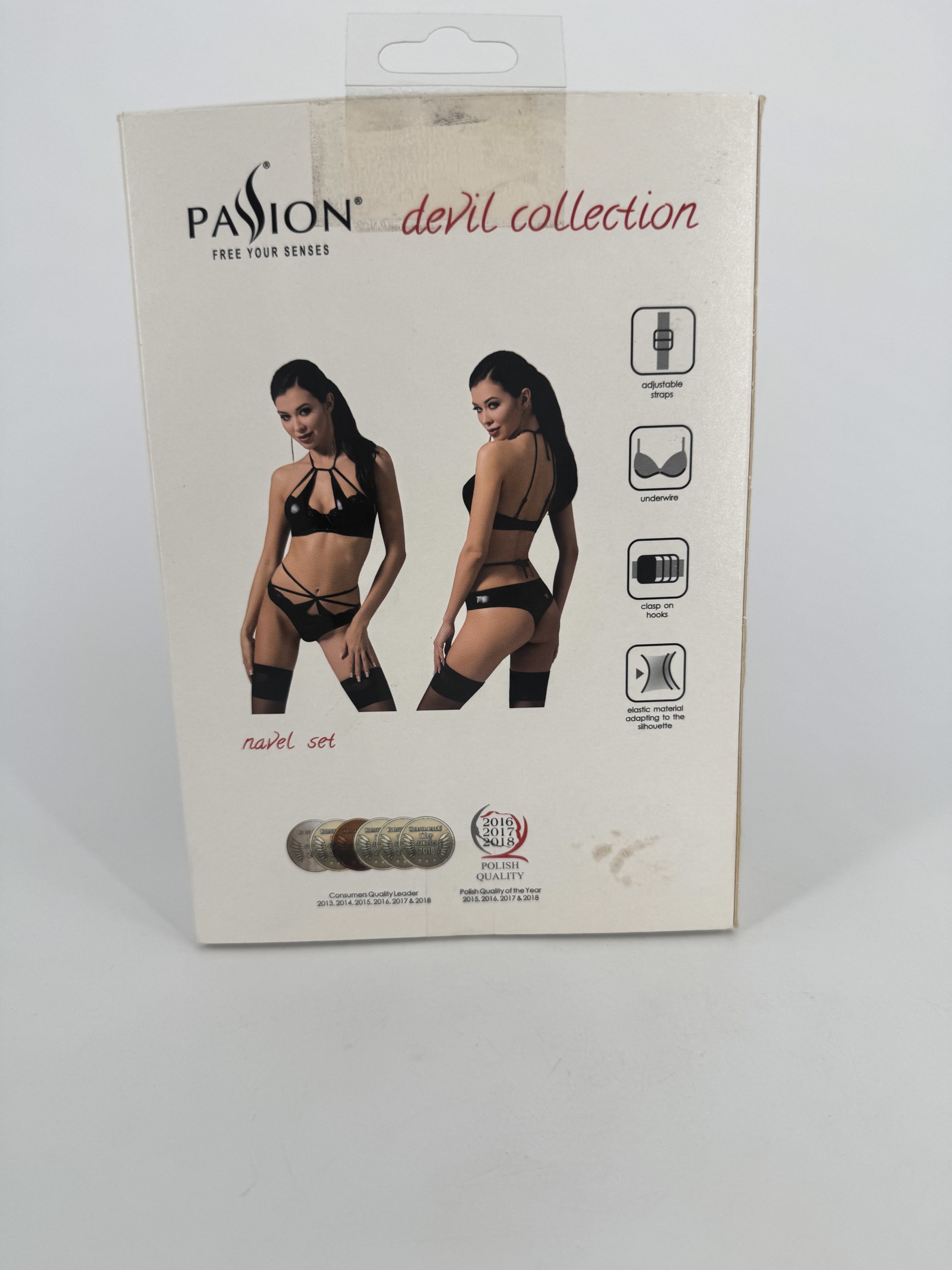 Ensemble 2 pièces noirs Navel Set Passion Devil L/XL
