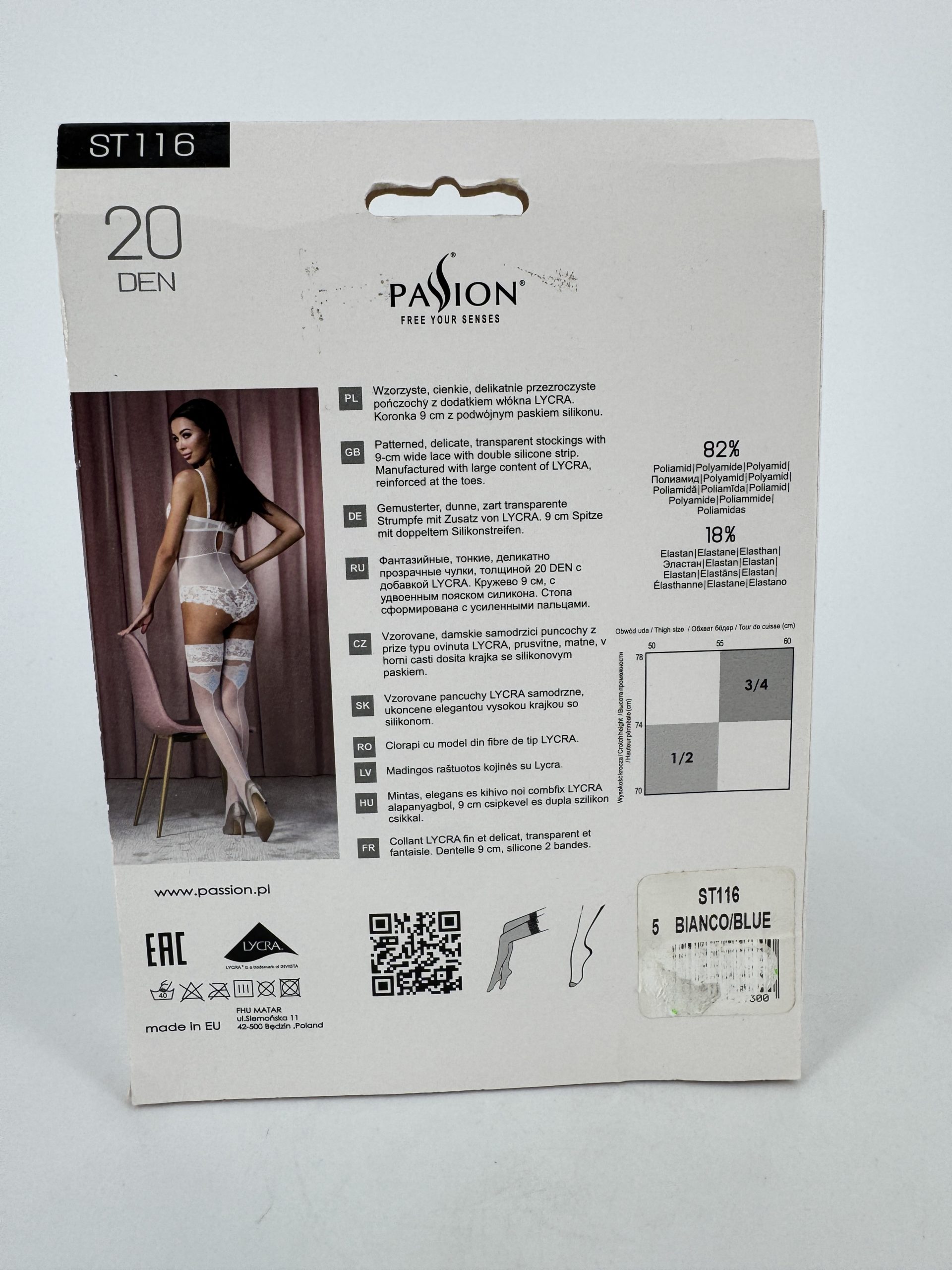 Collants lycra fin fantaisie Passion ST116